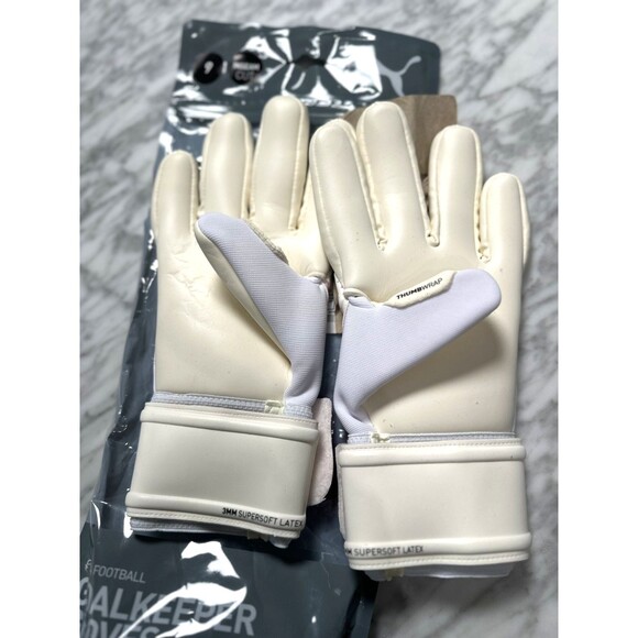 Puma Goalkeeper Football Soccer Gloves Unisex Size 9 041926 01 White NEW - Picture 3 of 5